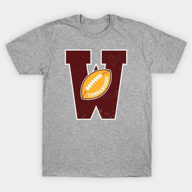 Big Bold Washington Commanders Monogram T-Shirt by Rad Love